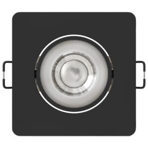 Modee LED Inbouwspot Vierkant - 4.8W 420 Lumen - 4000K Neutraal Wit - IP20 - Zwart - 1 stuk