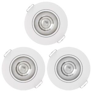 Modee LED Inbouwspot Rond - 4.8W 420 Lumen - 4000K Neutraal Wit - IP20 Ø80mm - Wit - 3 stuks