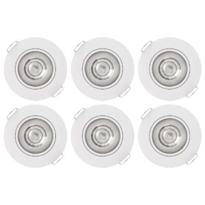Modee LED Inbouwspot Rond - 4.8W 420 Lumen - 4000K Neutraal Wit - IP20 Ø80mm - Wit - 6 stuks