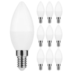 Modee E14 LED Lamp - 8.5W 806LM 4000K - Neutraal Wit - LED Kaarslamp C37 - Vervangt 60W Halogeen Gloeilamp - 10 stuks