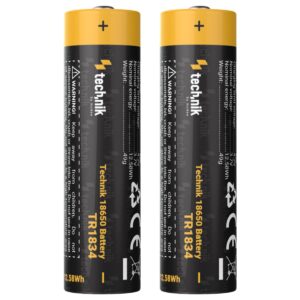 Technik Oplaadbare Batterij Li-Ion 18650 - 3400 mAh - 3.7V - Cilindrische Accu - 2 stuks