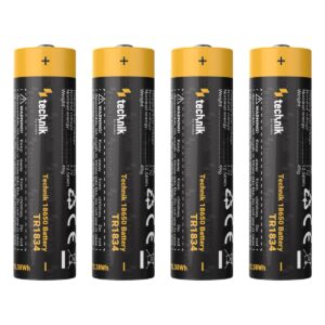 Technik Oplaadbare Batterij Li-Ion 18650 - 3400 mAh - 3.7V - Cilindrische Accu - 4 stuks