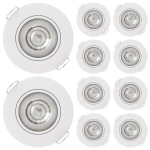 Modee LED Inbouwspot Rond Dimbaar - 4W 480 Lumen - Instelbare Lichtkleur 3000K/4000K/6500K - IP44 Ø80mm - Wit - 10 stuks