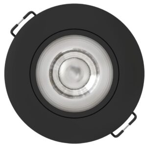 Modee LED Inbouwspot Rond Dimbaar - 4W 480 Lumen - Instelbare Lichtkleur 3000K/4000K/6500K - IP44 Ø80mm - Zwart - 1 stuk