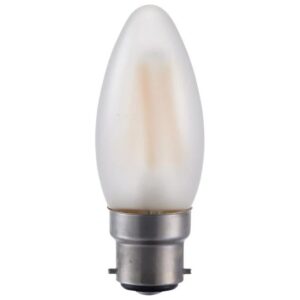 SPL LED Kaarslamp Ba22d - 4W 320lm 2500K - Extra Warm Wit Licht - C35 - Dimbaar - Ra93 - 1 stuk