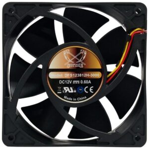 Scythe Ultra Kaze Ventilator 120 mm - 3000 RPM - 12V DC - Voor Computerbehuizing - Zwart