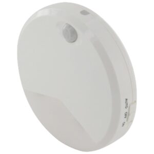 Chacon LED Nachtlamp Met Bewegingssensor - 1W 25 lm - Warm Wit Licht - Werkt Op Batterijen - Wit - 1 stuk