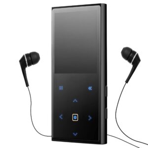 MP3-Speler - 32 GB Geheugen - Bluetooth 5.0 - FM-Radio - Ingebouwde Luidspreker - Aanraakbediening - Zwart