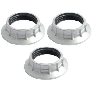 E14-Fittingsringen - Voor Lamphouders - Buitendiameter 48,5 mm - Hoogte 16,5 mm - Wit - 3 stuks
