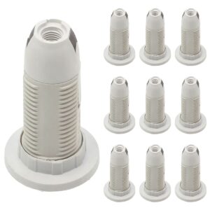 VITO E14 Lamphouder Schroefdraad - Kunststof - Wit - Persverbinding met 2 ringen - E14 fitting - 10 stuks