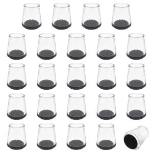 Orbit Essentials - Stoelpootdoppen Rond 30mm (20-24mm) - Anti-Kras Viltjes - Transparant - 24 stuks