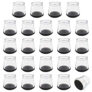 Orbit Essentials - Stoelpootdoppen Rond 40mm (30-34mm) - Anti-Kras Viltjes - Transparant - 24 stuks