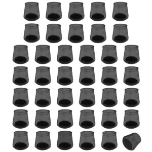 Orbit Essentials - Stoelpootdoppen Rond 40mm (30-34mm) - Anti-Kras Viltjes - Zwart - 40 stuks