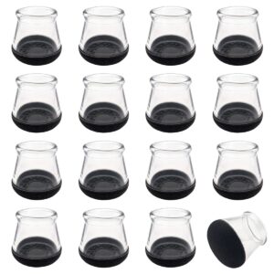 Orbit Essentials - Stoelpootdoppen Rond 35mm (25-29mm) - Voor Schuine Poten - Transparant - 16 stuks