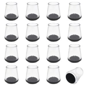 Orbit Essentials - Stoelpootdoppen Rond 30mm (20-24mm) - Anti-Kras Viltjes - Transparant - 16 stuks