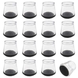 Orbit Essentials - Stoelpootdoppen Rond 40mm (30-34mm) - Anti-Kras Viltjes - Transparant - 16 stuks