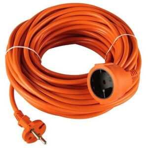 Virone Tuinverlengkabel Oranje - 20 meter - PVC - 2x1mm² - H05VV-F2 - Niet Geaard