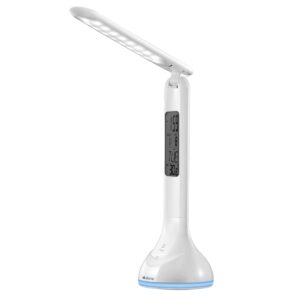Avide LED Bureaulamp Dimbaar 4W - USB Opladen - Met Kalender + Alarm + Klok + Thermometer Functie - 250 lumen - Wit