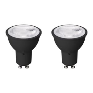 VITO ADVANCE-PRO - LED Spot GU10 - 6W 660lm 3CCT 2700/4000/6400K - Lichthoek 38° - Zwart - 35.000 uur - 2 stuks