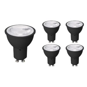VITO ADVANCE-PRO - LED Spot GU10 - 6W 660lm 3CCT 2700/4000/6400K - Lichthoek 38° - Zwart - 35.000 uur - 5 stuks
