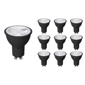 VITO ADVANCE-PRO - LED Spot GU10 - 6W 660lm 3CCT 2700/4000/6400K - Lichthoek 38° - Zwart - 35.000 uur - 10 stuks