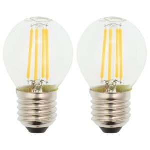 VITO LEDISONE-D - LED Filament Lamp E27 - 6W 750lm 2700K - Warm Wit Licht - Mini Globe G45 - Dimbaar - 2 stuks