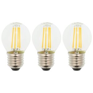 VITO LEDISONE-D - LED Filament Lamp E27 - 6W 750lm 4000K - Neutraal Wit Licht - Mini Globe G45 - Dimbaar - 3 stuks