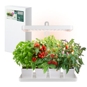 Kobi LED-groeilamp voor kamerplanten - 20W - Op voet - In hoogte verstelbaar - Automatische timer - 3500K