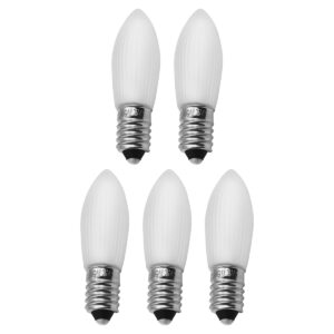 Reserve Kerstlampjes E10 - 5 stuks - Gloeilamp - 19V/3W - Warm Wit Licht - 2200K - 13 Lumen - Dimbaar - Mat