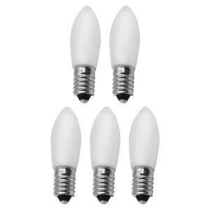 Reserve Kerstlampjes E10 - 5 stuks - Gloeilamp - 24V/3W - Warm Wit Licht - 2200K - 13 Lumen - Dimbaar - Mat