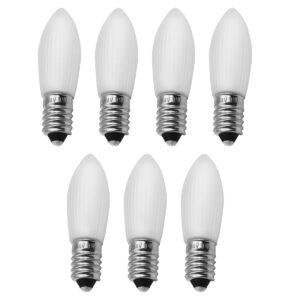 Reserve Kerstlampjes E10 - 7 stuks - Gloeilamp - 34V/3W - Warm Wit Licht - 2200K - 13 Lumen - Dimbaar - Mat