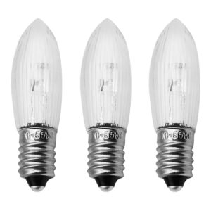 Reserve Kerstlampjes E10 LED - 3 stuks - 10-55V - 0.2W - Warm Wit Licht - 2200K - Helder