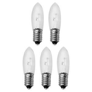 Reserve Kerstlampjes E10 LED - 5 stuks - 10-55V - 0.2W - Warm Wit Licht - 2200K - Helder