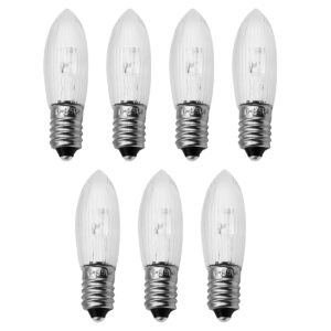 Reserve Kerstlampjes E10 LED - 7 stuks - 10-55V - 0.2W - Warm Wit Licht - 2200K - Helder