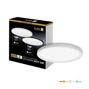 Kobi LED-plafondlamp - 12W - Instelbaar wit licht - IP54 - Rond - 22.5cm - 1200 lumen - Wit