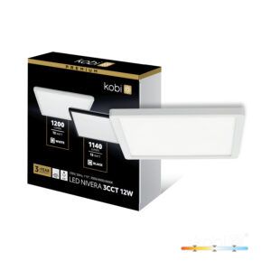 Kobi LED-plafondlamp - 12W - Instelbaar wit licht - IP54 - Vierkant - 22.5x22.5cm - Wit