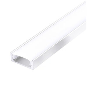 Kobi Aluminium LED-stripprofiel - Opbouw - 1 meter - Melkwitte afdekkap - Wit - Voor LED-strips tot 12mm