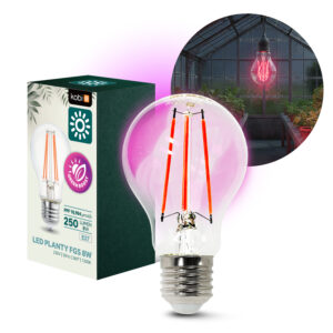 Kobi LED-kweeklamp E27 - 8W - Rondom uitstralend licht - Voor groei en bloei - 1200K